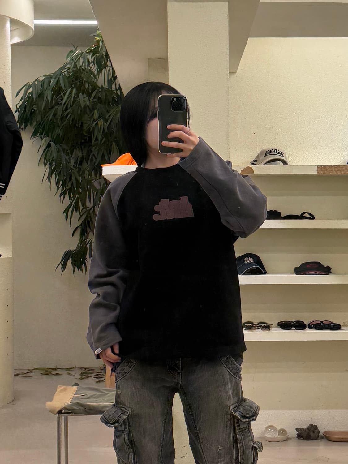 디스이즈네버댓 센터로고 투톤 맨투맨 U248 상품이미지1