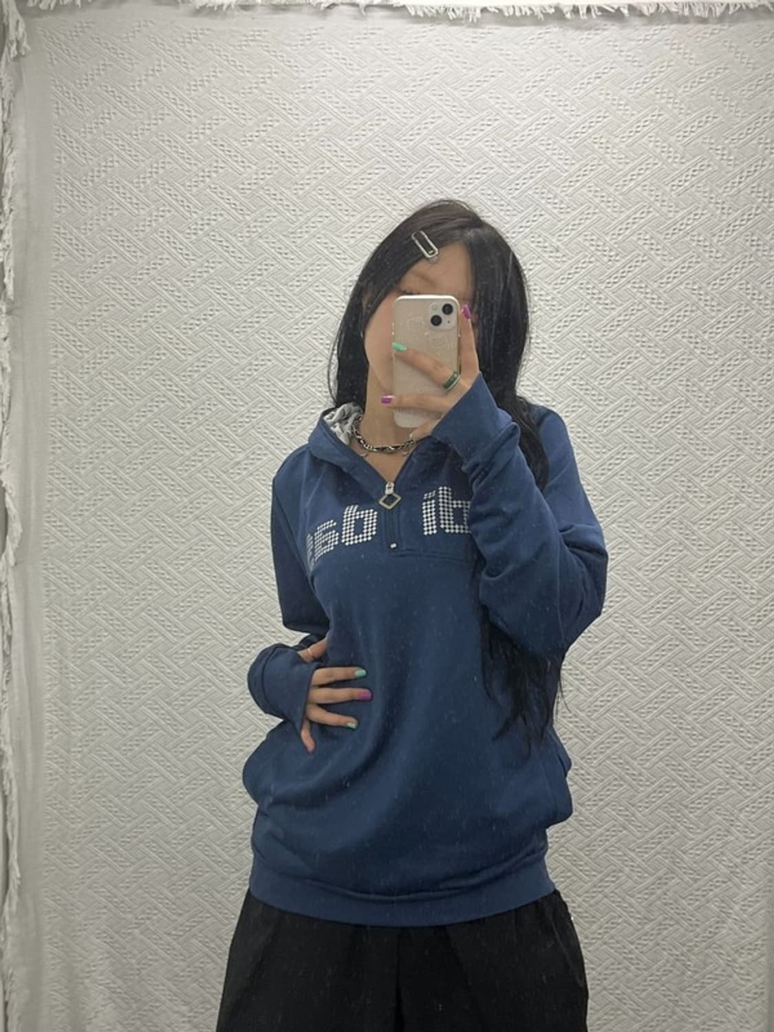 아디다스 올드스쿨 스펠아웃 패턴로고 반집업 져지 후드티 L C06744 상품이미지1