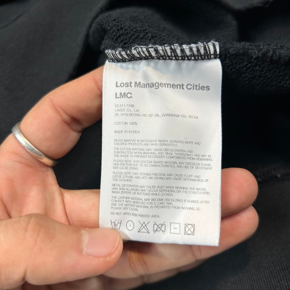 M) LMC 블랙 맨투맨 긴팔 티셔츠 상품이미지9