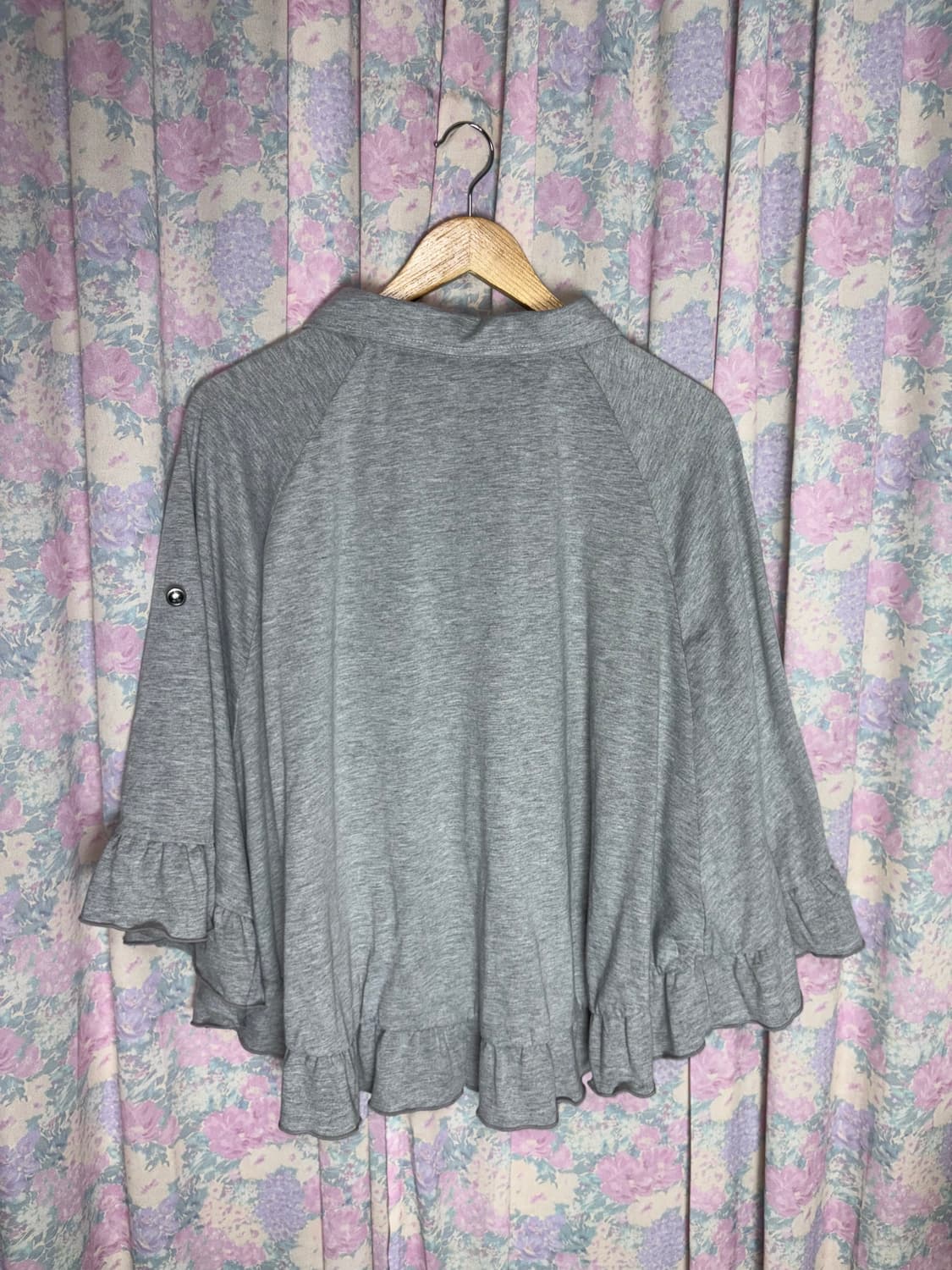 그레이 프릴 카라 케이프 상품이미지10