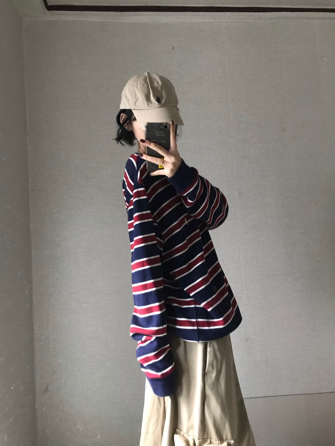 폴로 스트라이프 와플 롱슬리브 상품이미지4