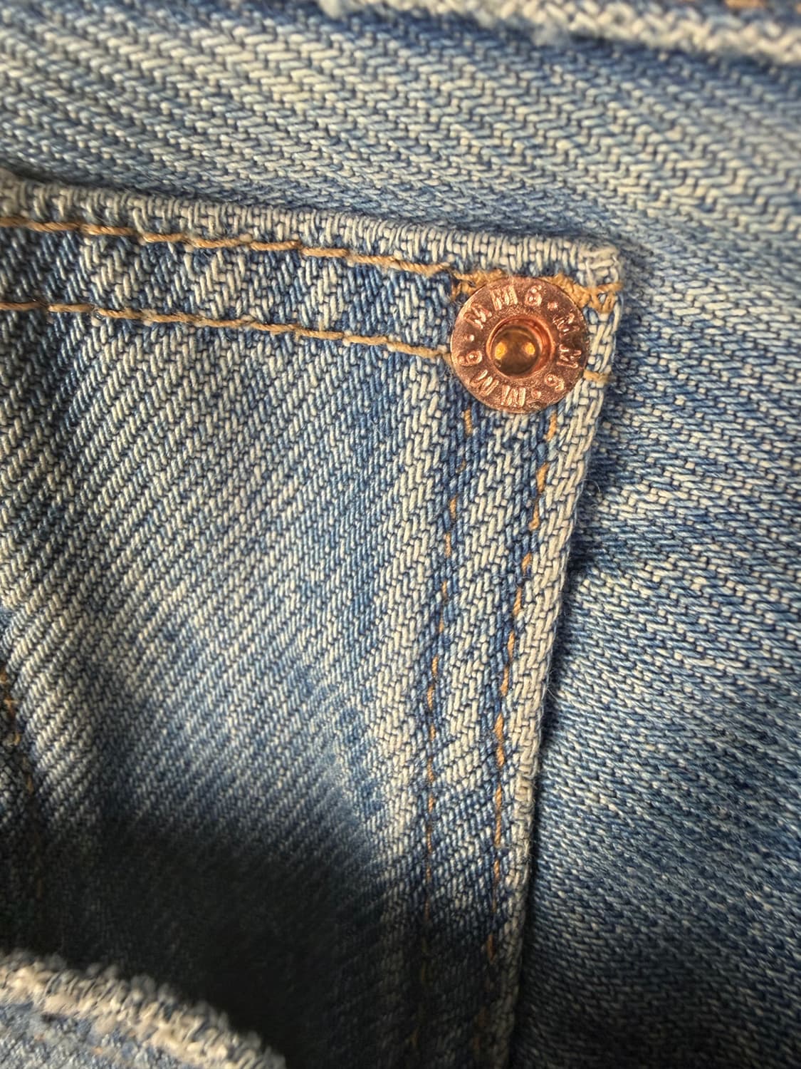 MM6 Maison Margiela 디스트레스드 와이드 데님 팬츠 상품이미지6