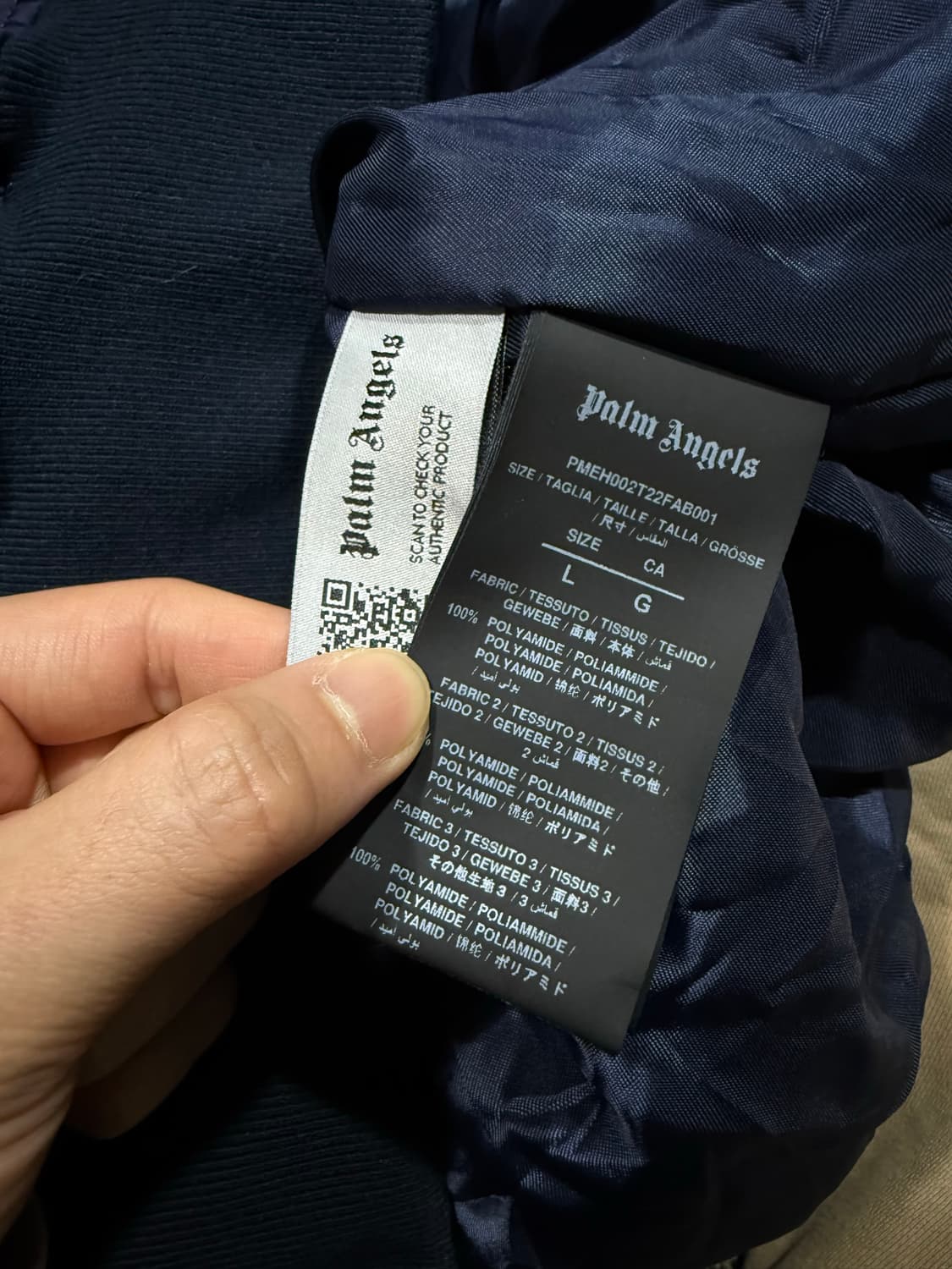 Palm Angels 팜엔젤스 멀티컬러 백로고 항공점퍼 상품이미지5