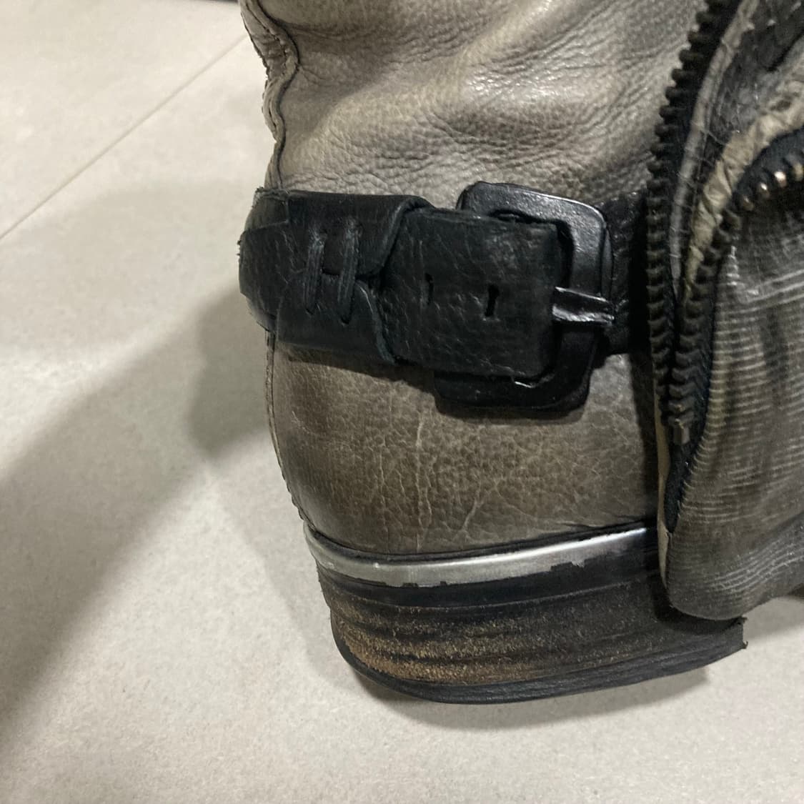 A.S.98 드레이프 랩 레더 부츠 상품이미지8