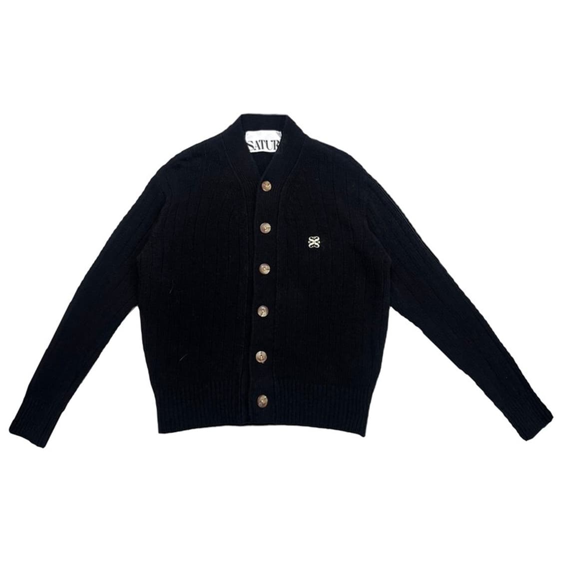 SATUR 파로 오버 사이즈 가디건 블랙 M 상품이미지1