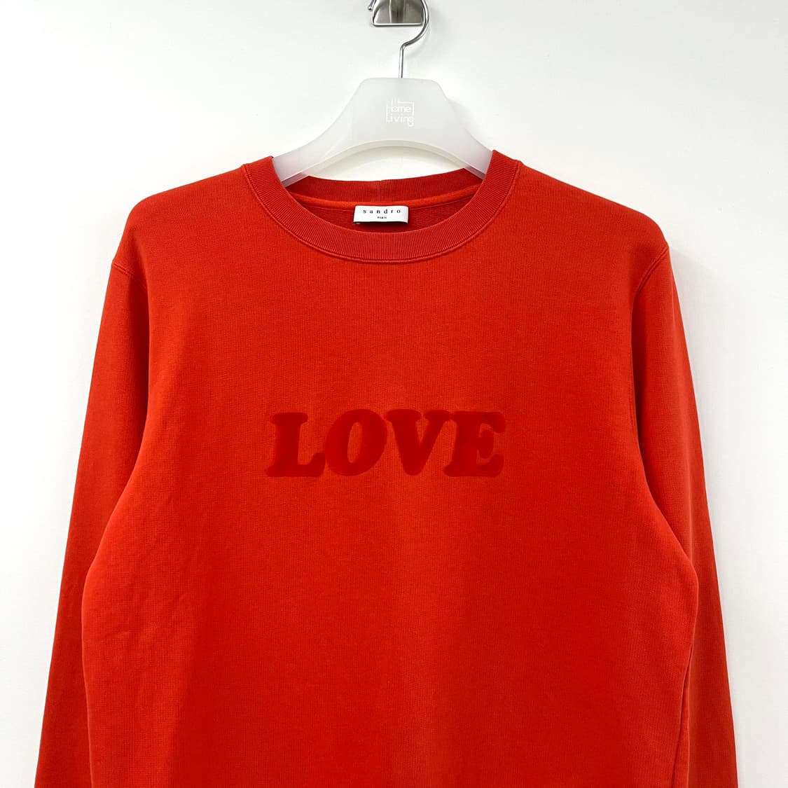 산드로 러브 크루 풀오버 오렌지 맨투맨 상품이미지4