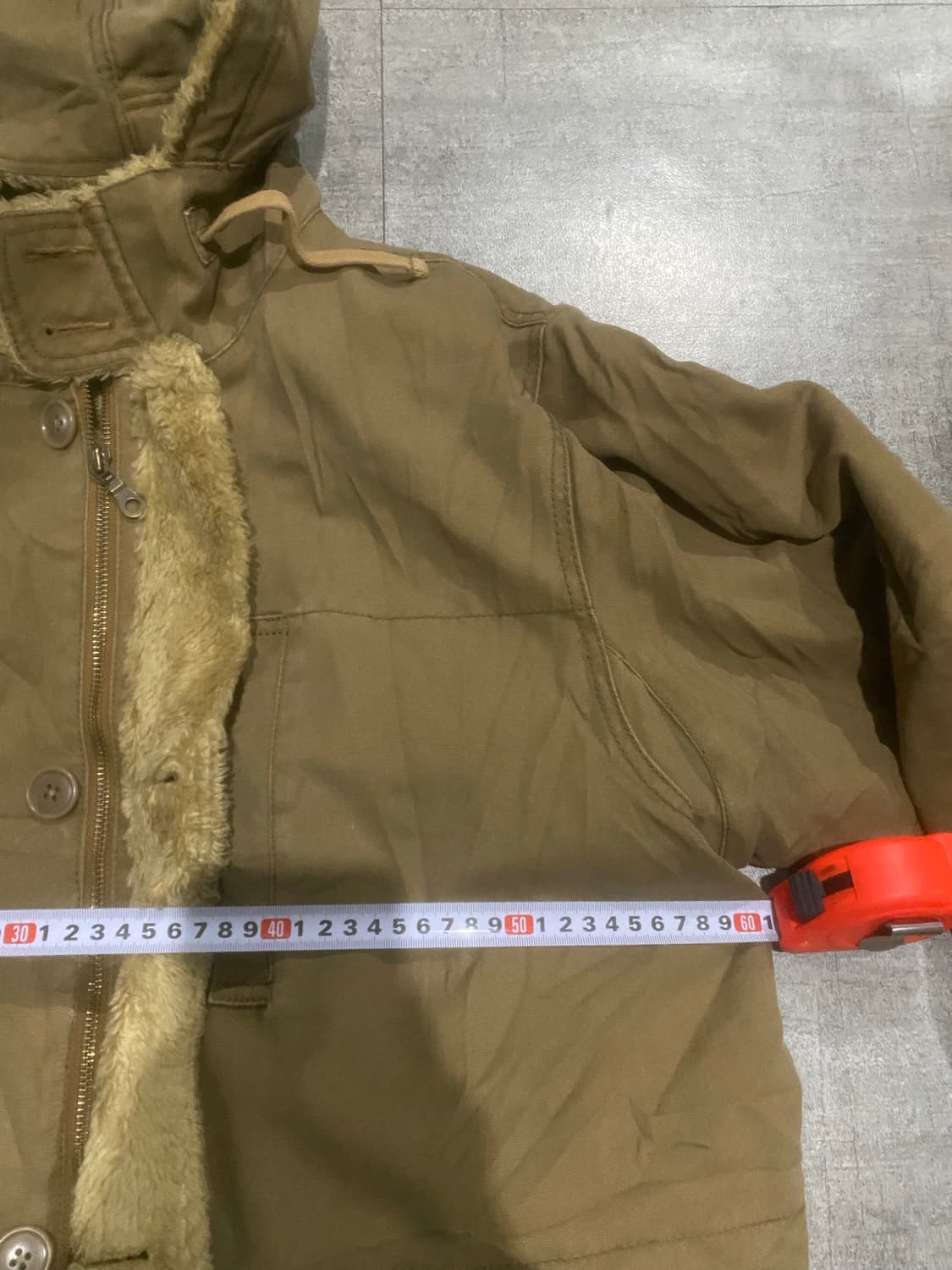 일본빈티지 올드스쿨아메카지 너드남모리걸 양털베어 사파리후드코트자켓 상품이미지2