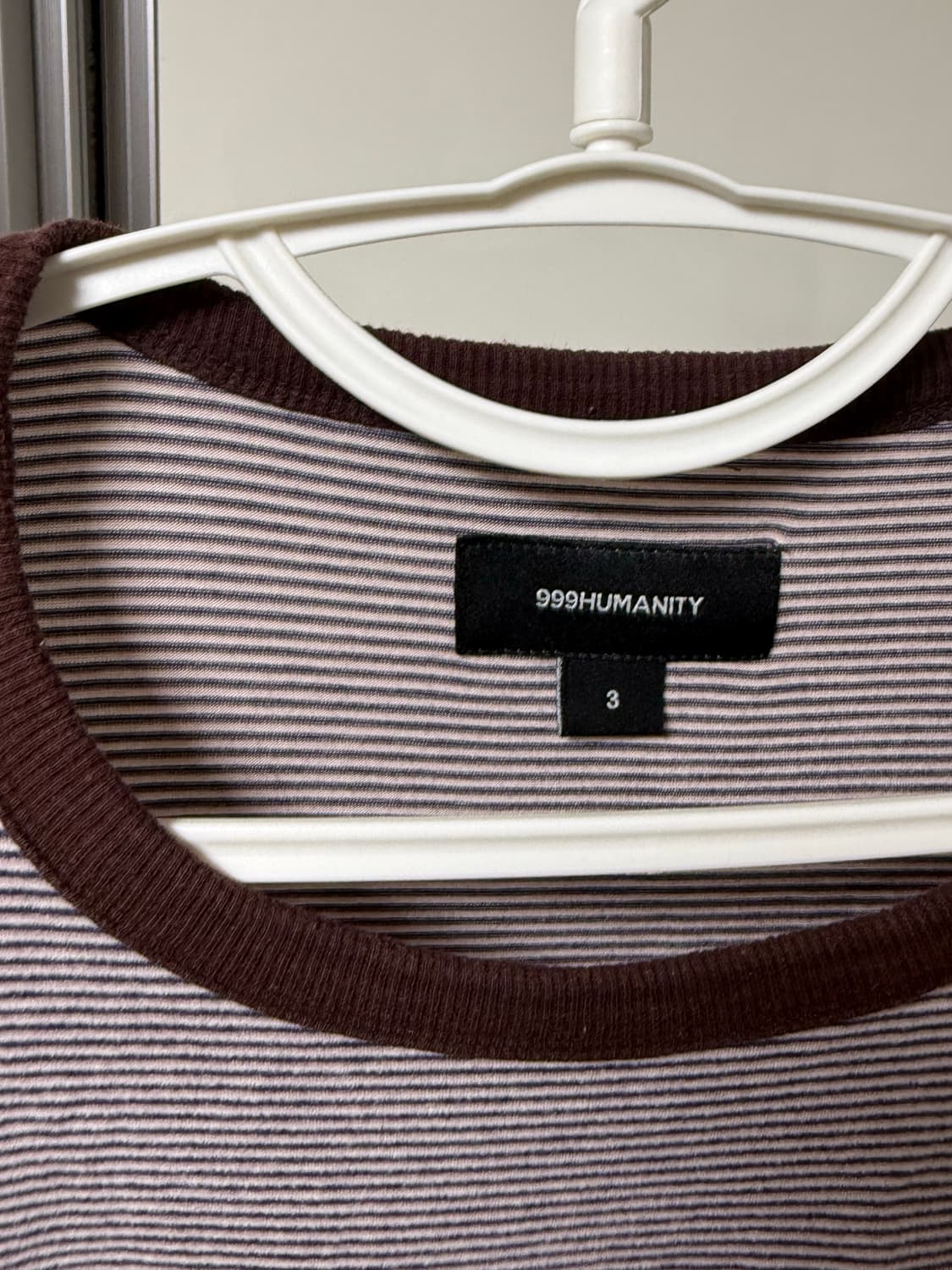 999humanity 스트라이프 반팔티 (IVORY INDIG) 상품이미지2