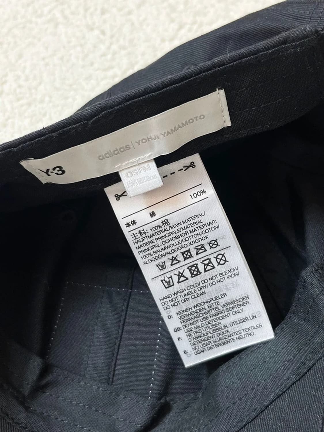 요지야마모토 Y-3 스퀘어 라벨 볼캡 A1705 상품이미지7