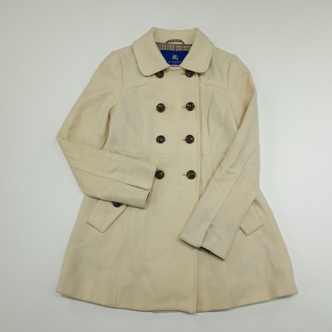 CN880W M 버버리 블루라벨 아이보리 울 코트 상품이미지2