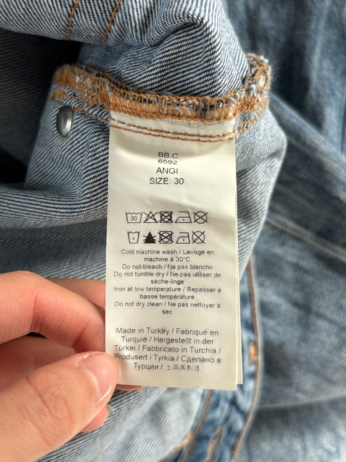 Ganni 가니 카고 데님 워싱 팬츠 상품이미지8