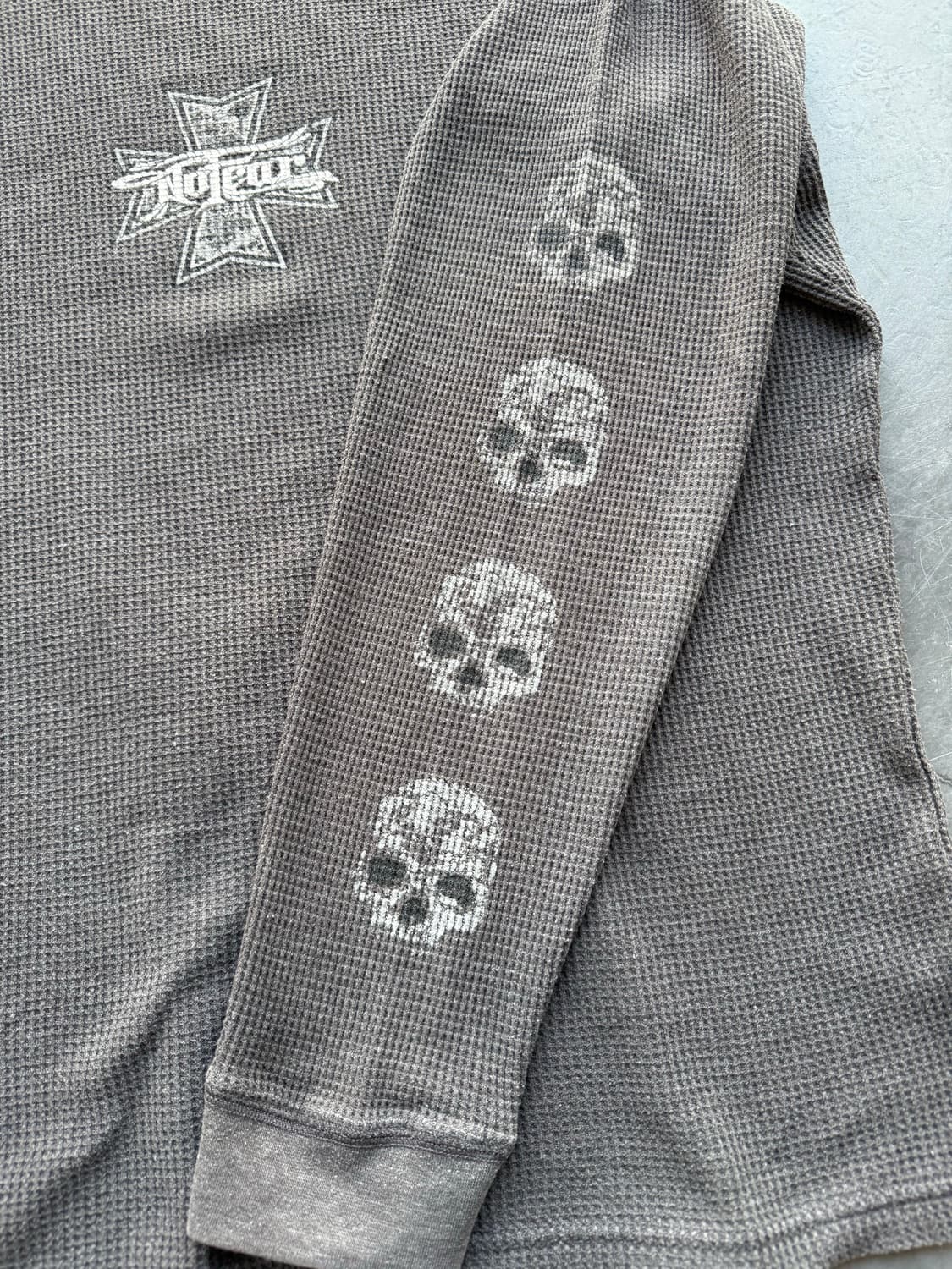 No Fear 90s 노피어 아이언크로스 스컬 써멀 롱슬리브 티셔츠 상품이미지5