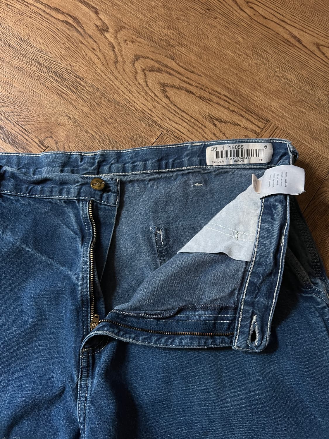 [40]칼하트 USA 덩가리핏 빈티지 워싱 싱글니 카펜터 워크 데님 팬츠 상품이미지3