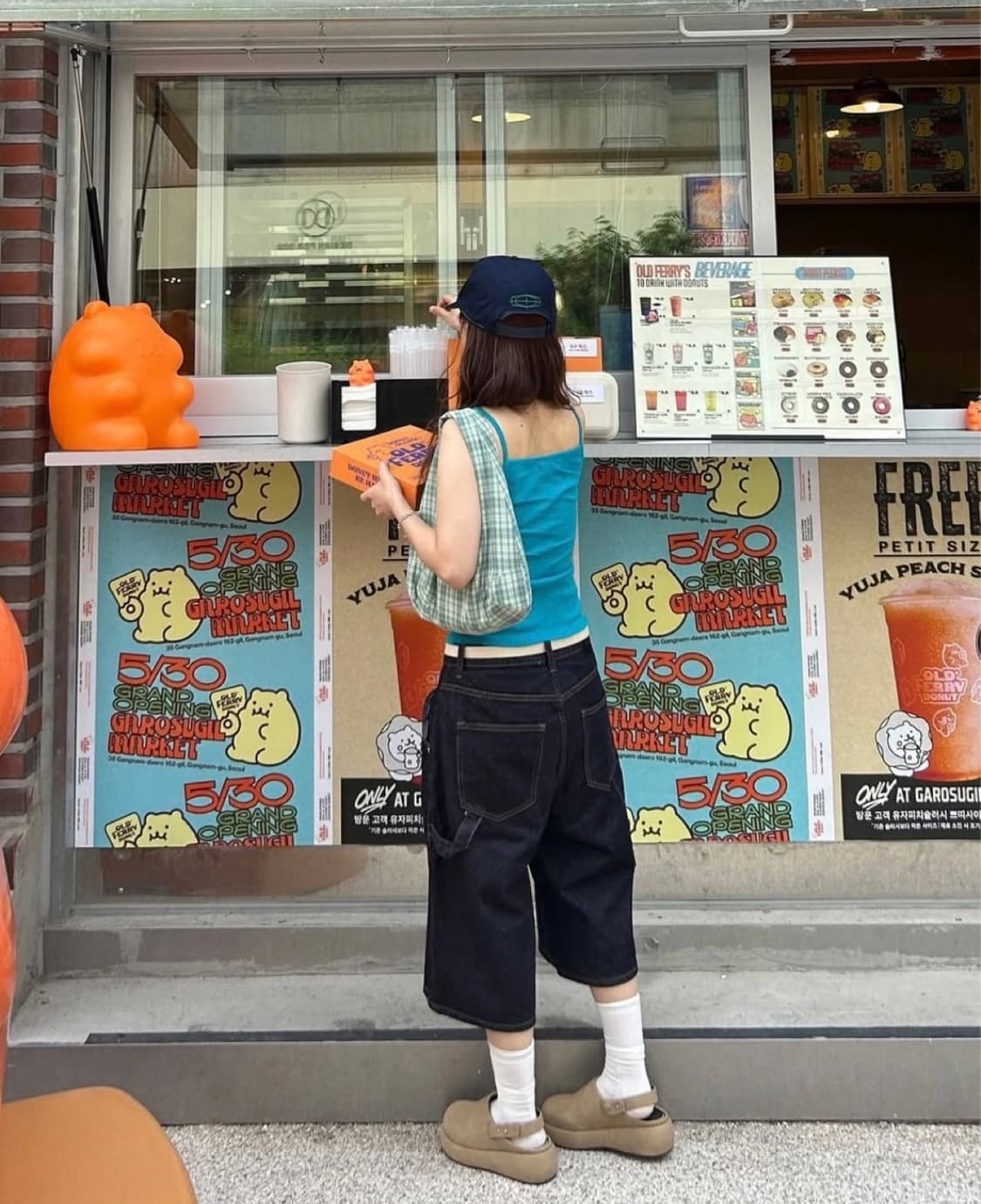 스웨이드 카펜터 데님 쇼츠 인디고 S 상품이미지1