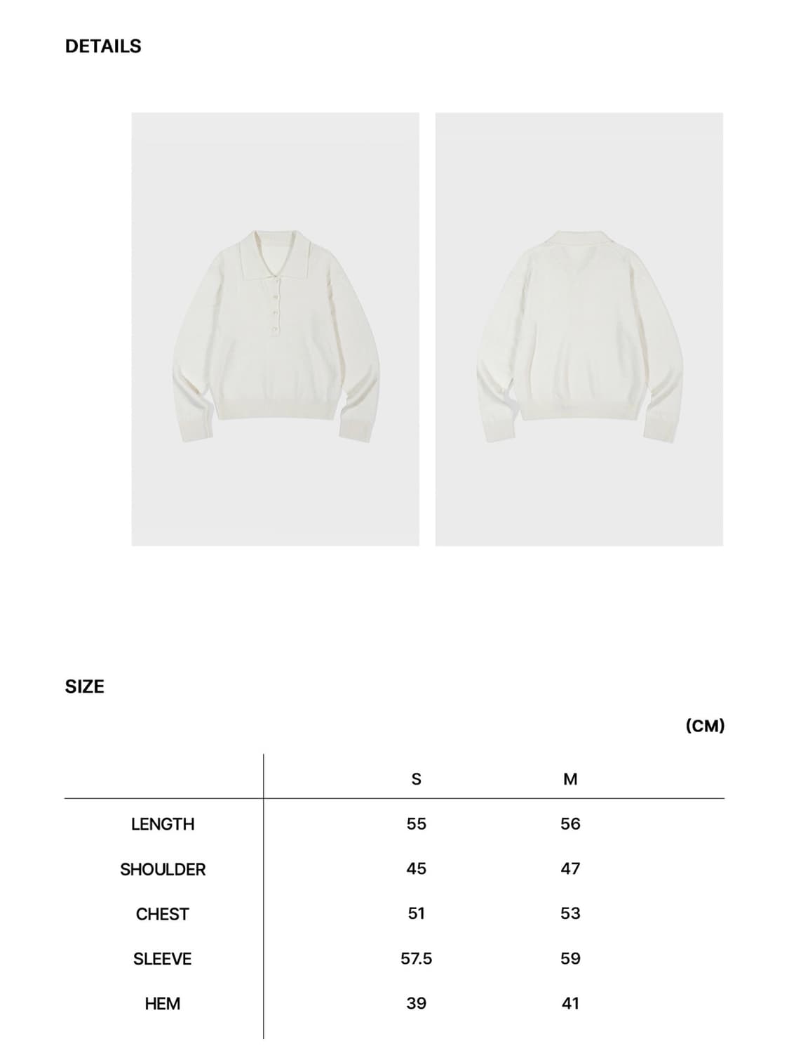 로우클래식 메리노 캐시미어 오픈카라 스웨터 (아이보리) 상품이미지9