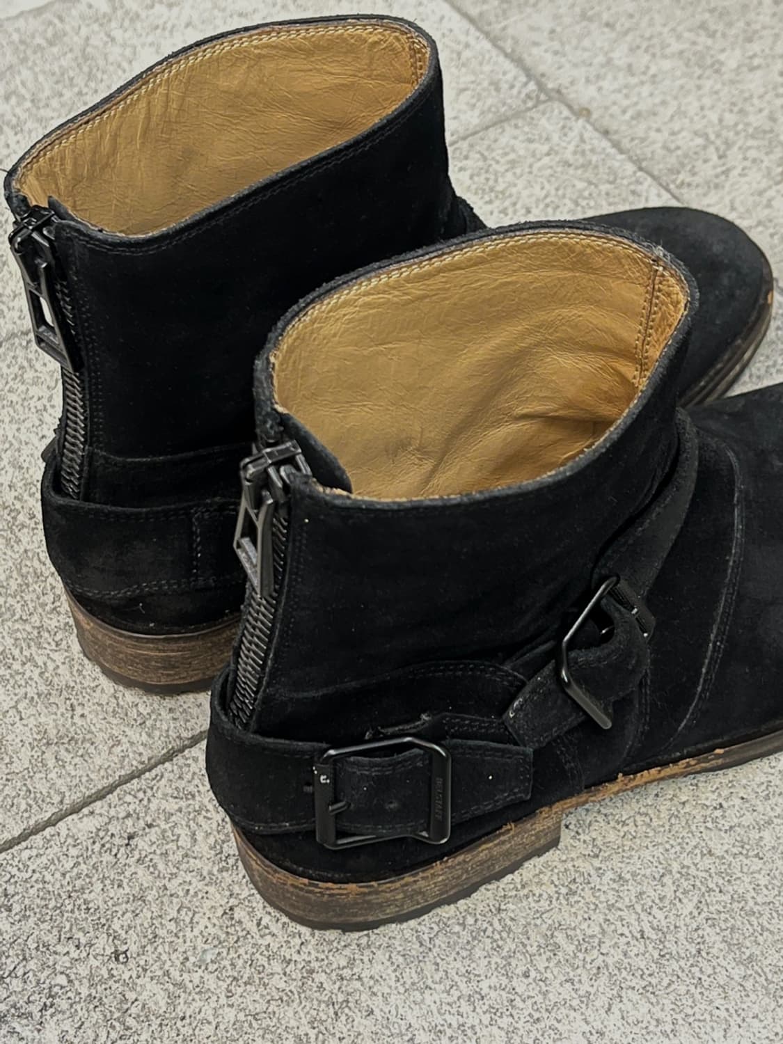 벨스타프 블랙 스웨이드 스트랩 부츠 상품이미지6