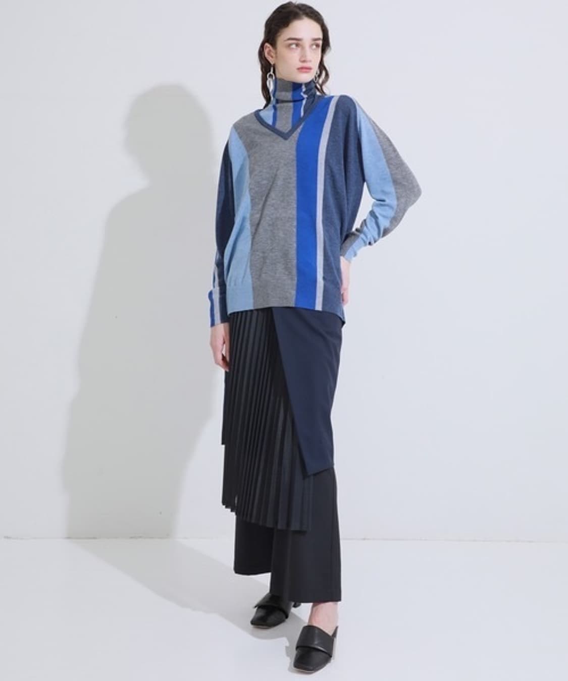 토가 풀라 하이넥 스트라이프 니트 상품이미지5