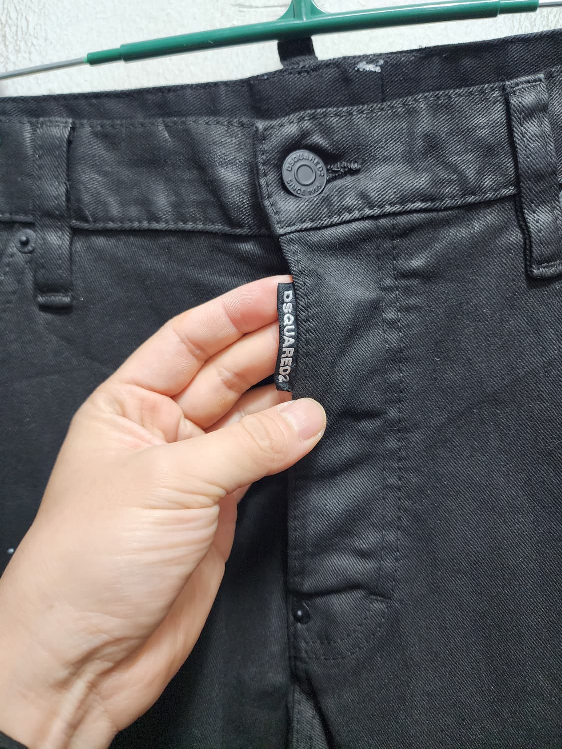 디스퀘어드 아이콘 페인트스팟 블랙 코팅진  상품이미지5