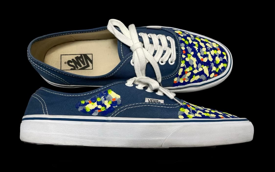 반스 어센틱 사이즈 285 네이비컬러(반스 커스텀) 상품이미지1