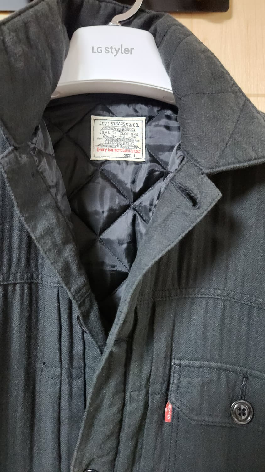 Levi's 일본판 블랙 누빔 코튼 자켓 넉넉 L사이즈 상품이미지3