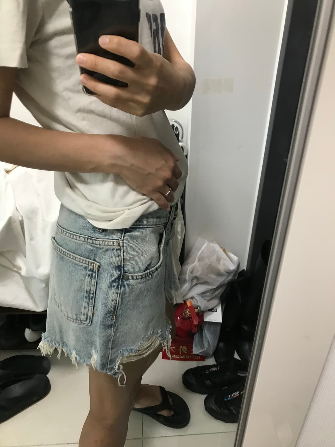 빈티지 데미지 데님 미니SK 상품이미지7