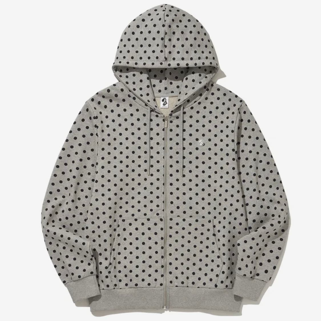 에이프릴에잇 도트 후드집업 그레이 m 상품이미지1