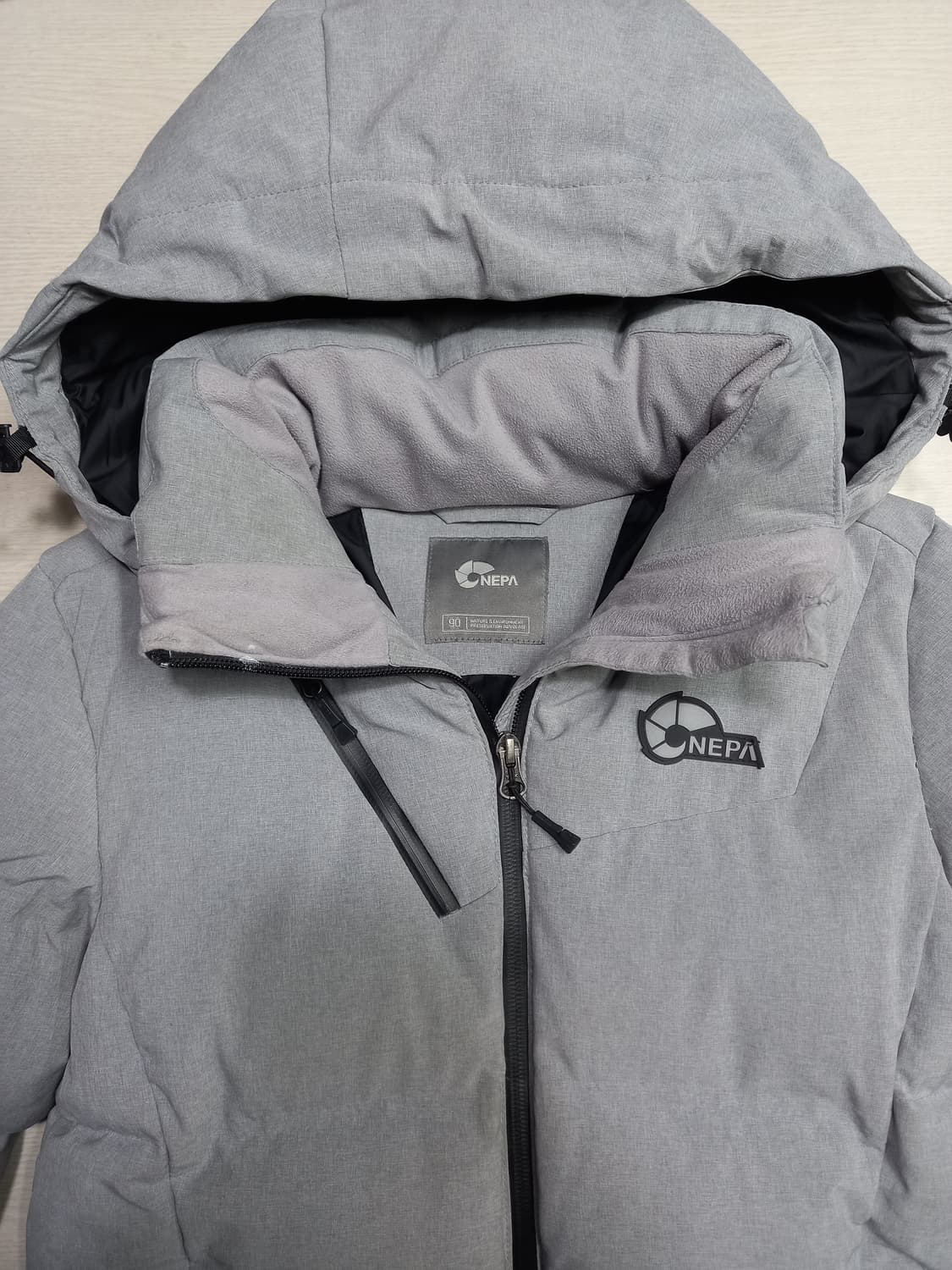 M90 NEPA Active 구스다운 숏패딩 그레이 M-994 상품이미지3