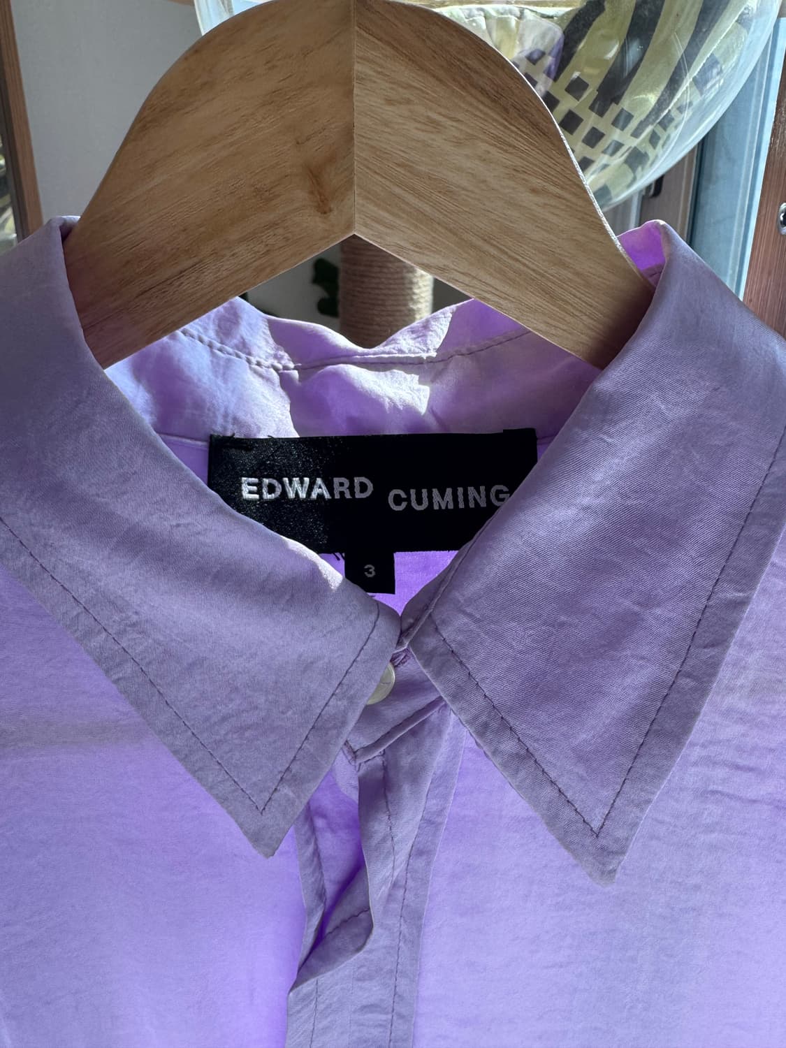Edward Cuming Purple Cutout Shirt 상품이미지4