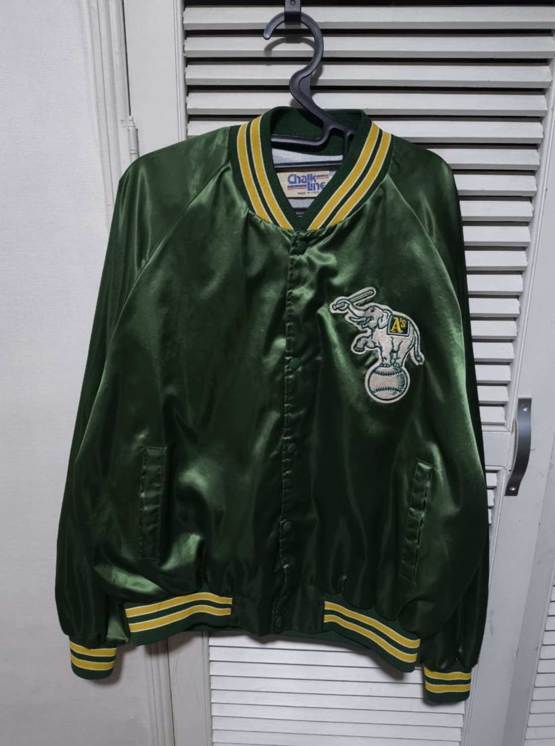 xl 90s 초크라인 스타디움 사틴 바시티자켓 상품이미지1