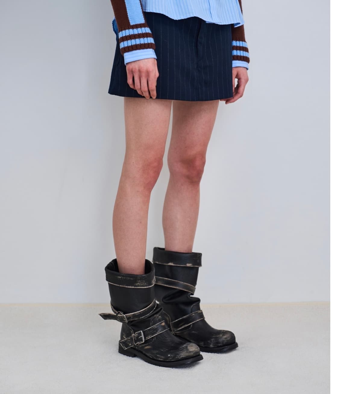 네거티브쓰리 SLong Boots_Rub off black 230 상품이미지1
