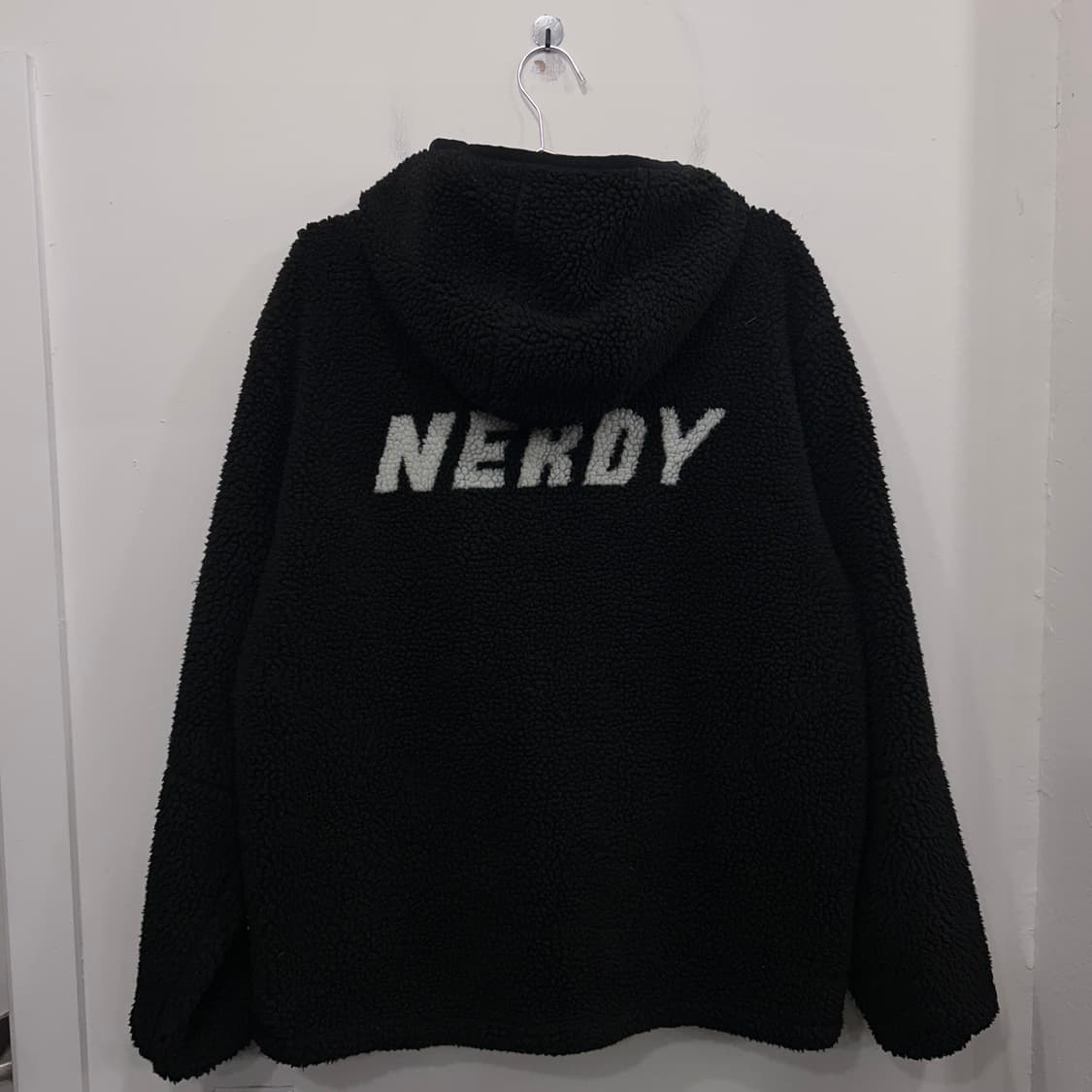 널디 러버와펜 백프린팅 후드 뽀글이 플리스 상품이미지5