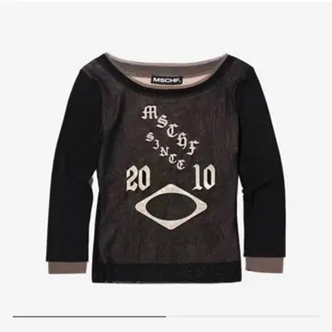 [S] 미스치프 보트넥 메쉬 탑 상품이미지1