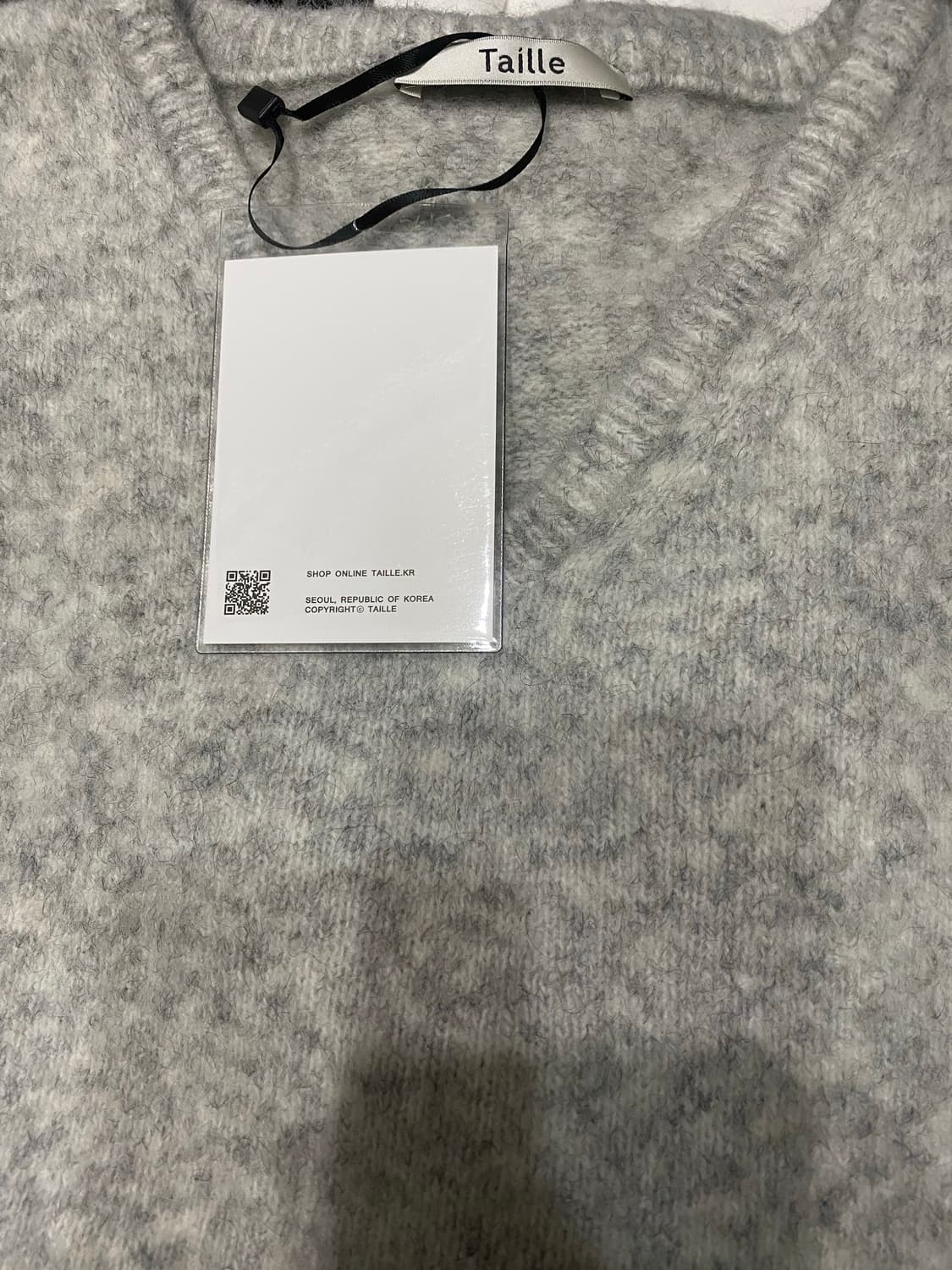 타일레 모헤어 브이넥니트 클라우드그레이 상품이미지2