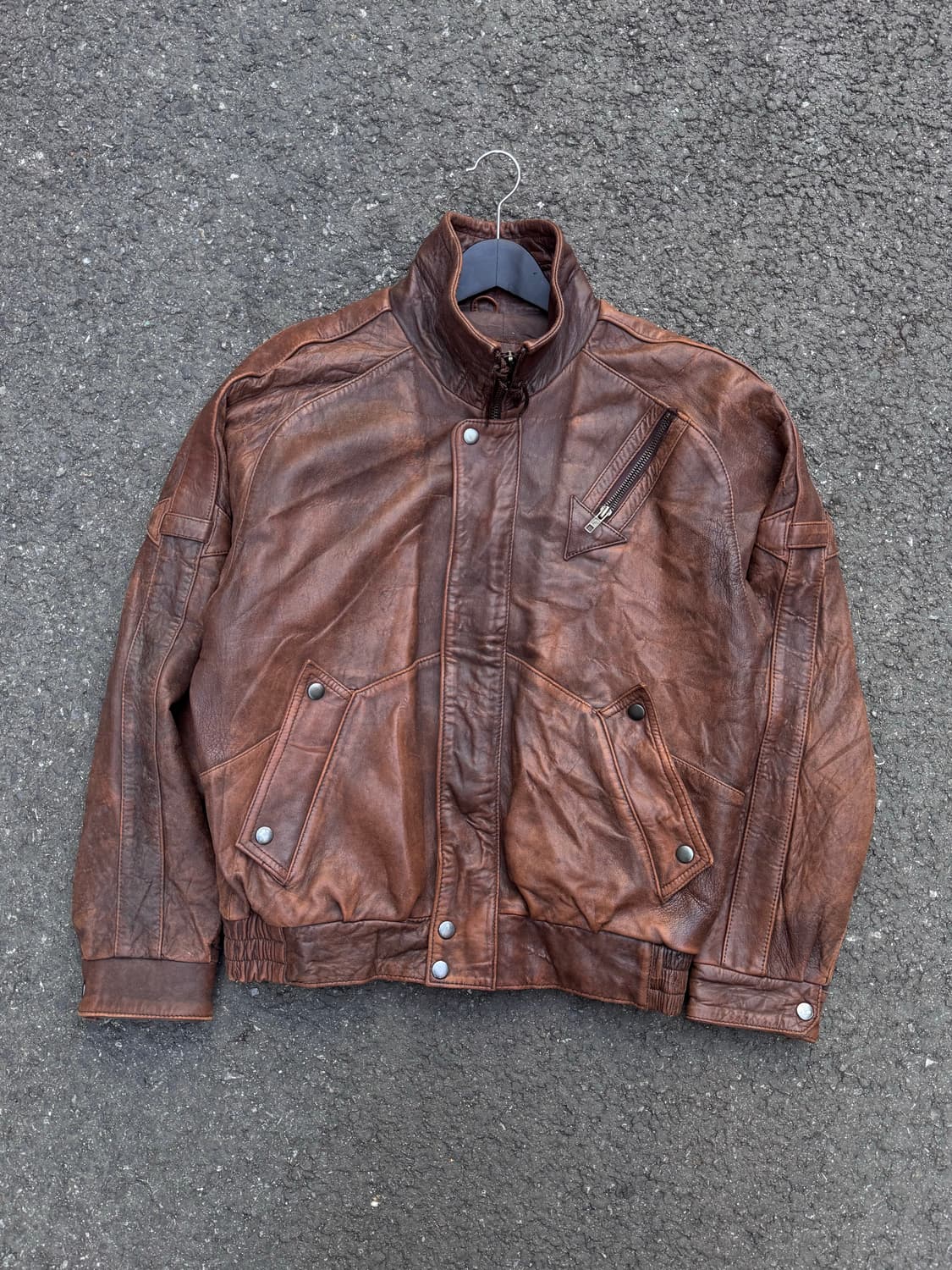 카우하이드 하이넥 웨스턴 레더자켓  상품이미지2