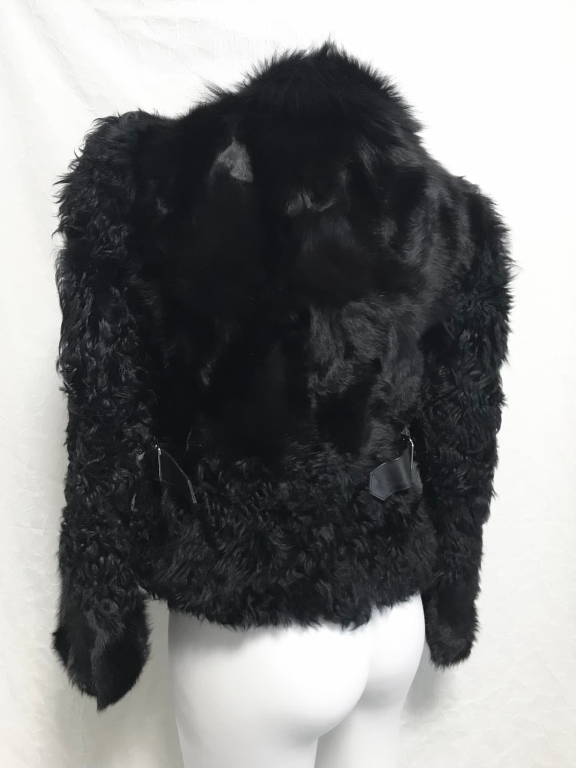 택포•빈티지 sally&john 폭스퍼 양가죽 버클 퍼자켓 상품이미지4