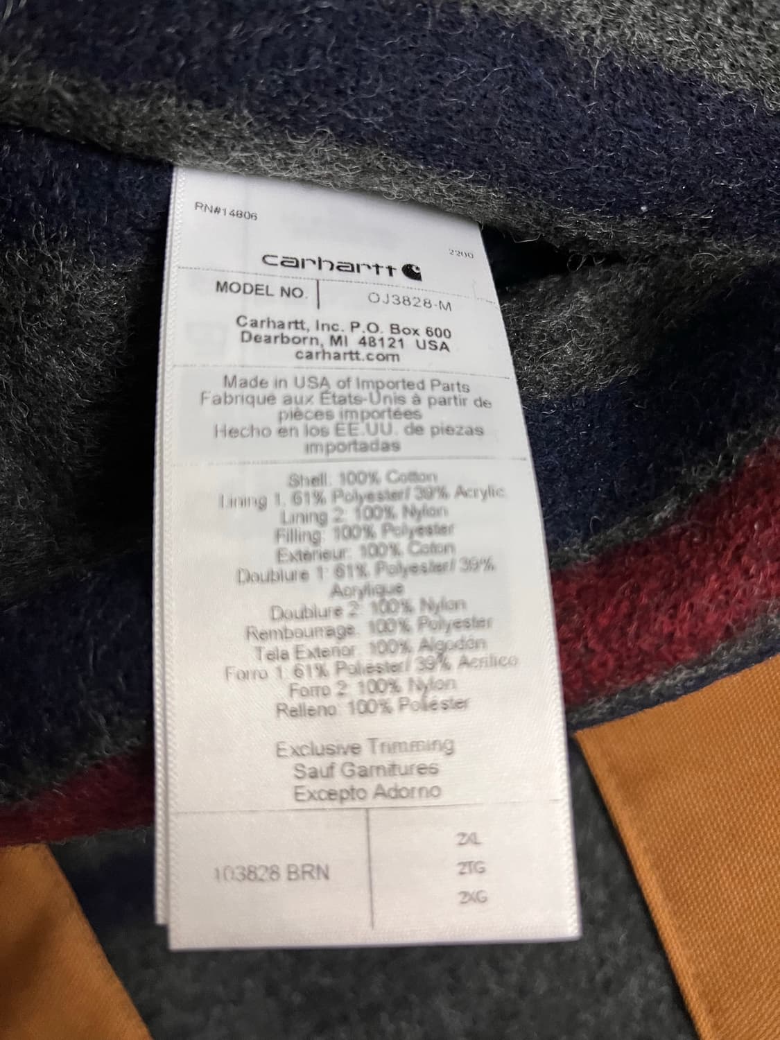 [미국정품/새상품] 칼하트 디트로이트 자켓 (103828) 2XL 상품이미지7