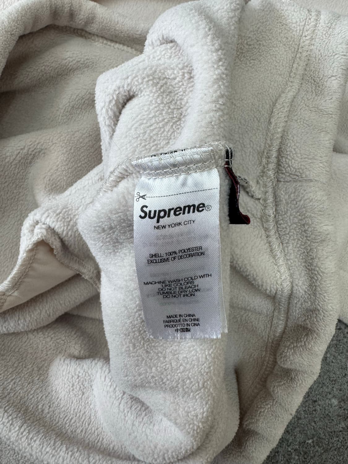 슈프림 폴라텍 페이스마스크 하프 집 풀오버 스톤 - 22FW (L)  상품이미지6