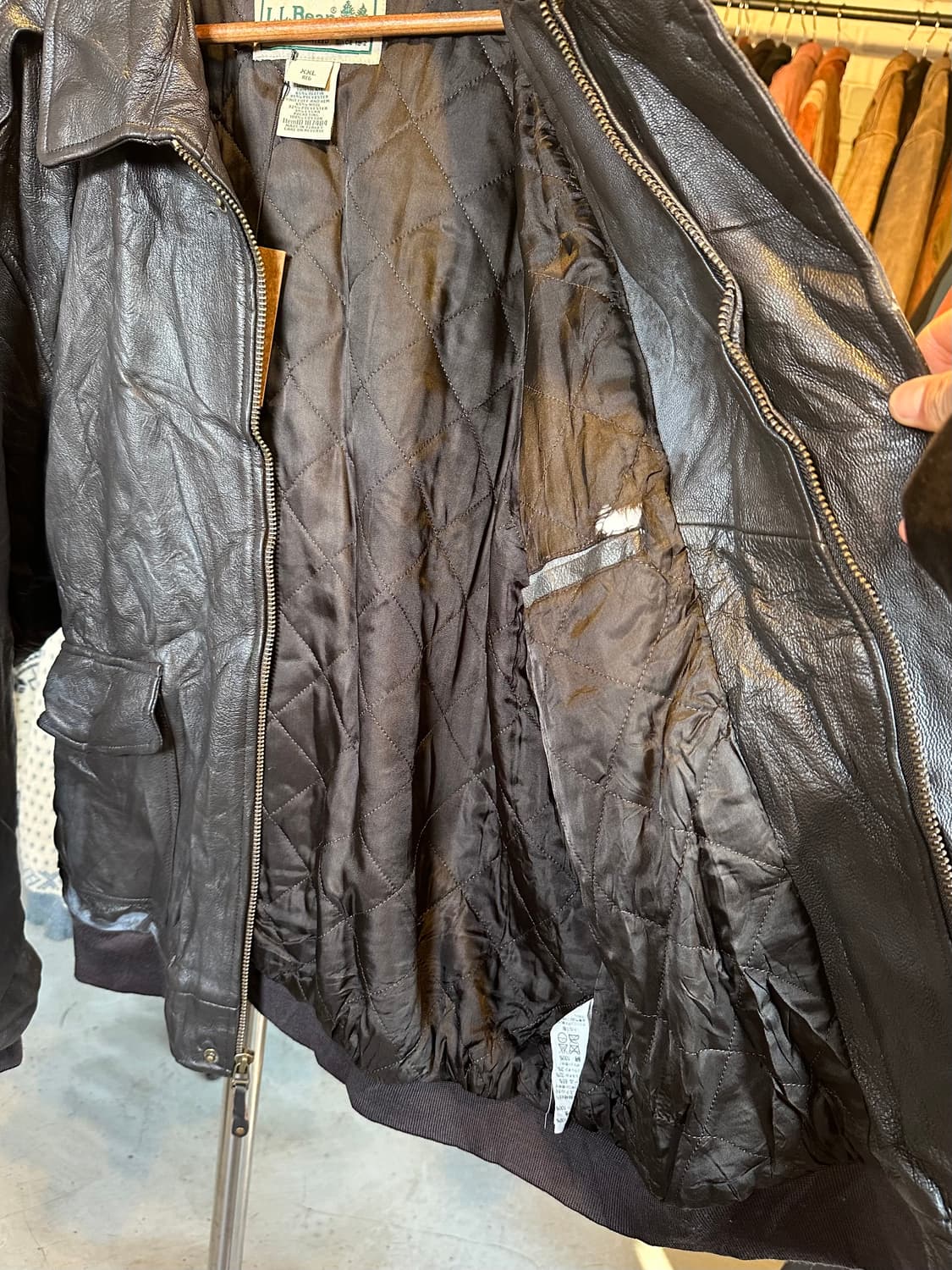 엘엘빈 헤비 리얼 염소가죽 A-2 플라이트 자켓 상품이미지7