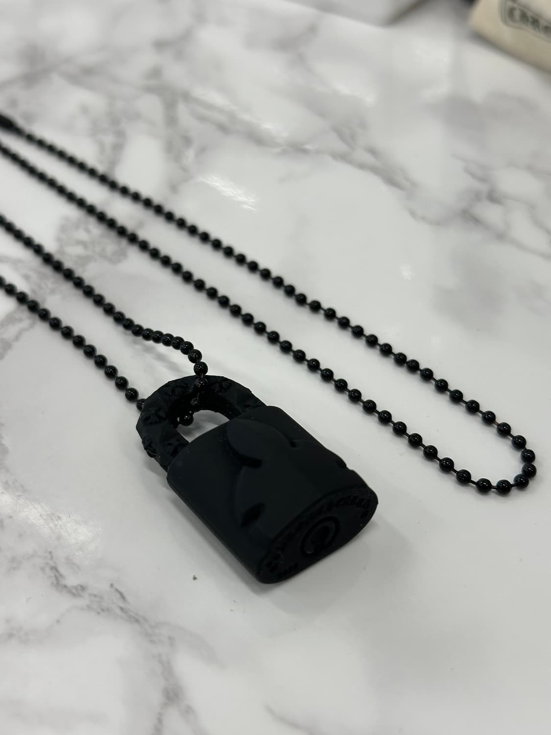 [새상품급] 크롬하츠 실리크롬 패드락 플로니 목걸이 상품이미지9