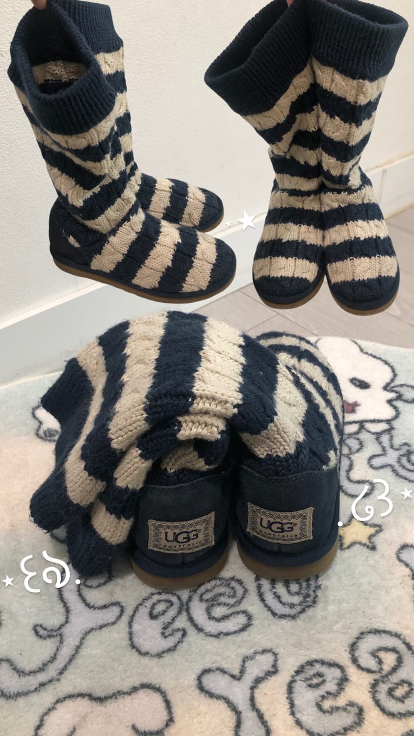 황금사이즈240 니트 어그부츠 상품이미지1