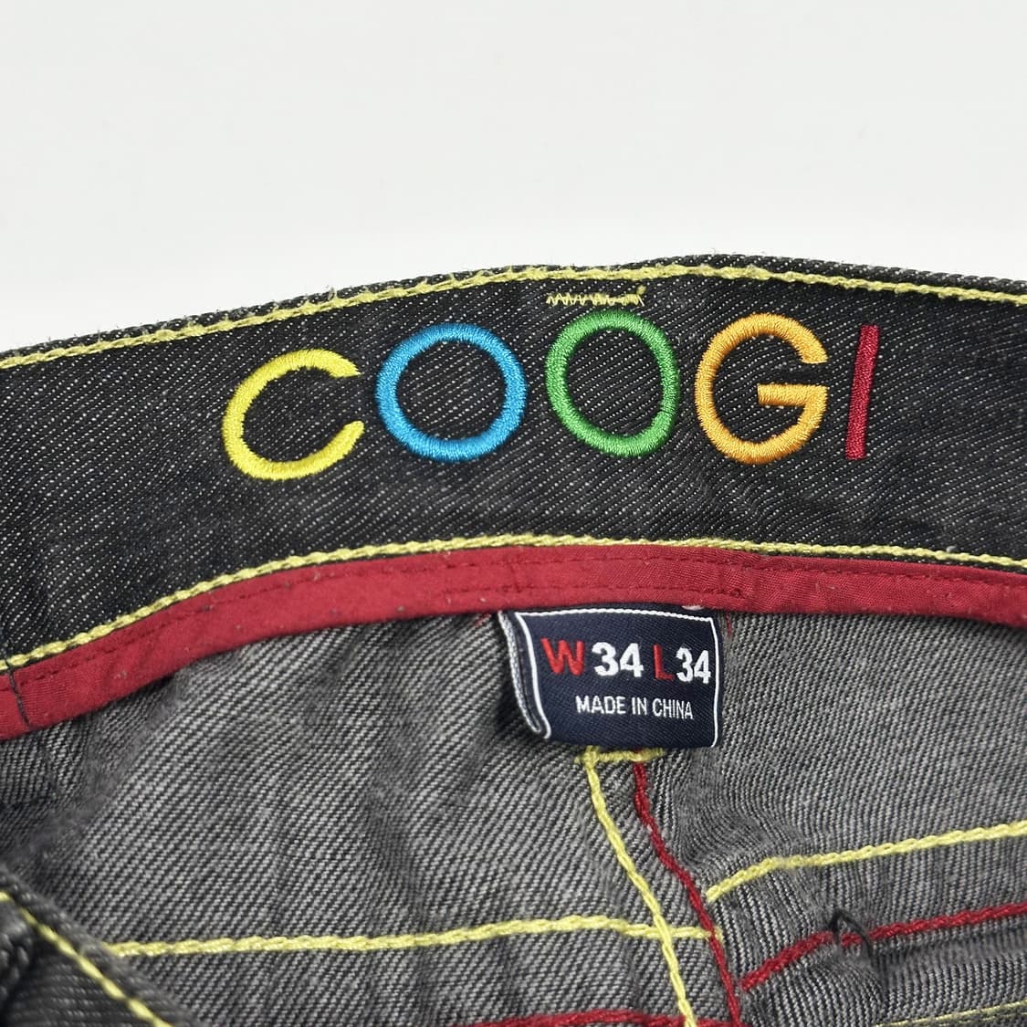 34 COOGI 쿠지 자수 엔지니어드 와이드 생지 데님팬츠 상품이미지6