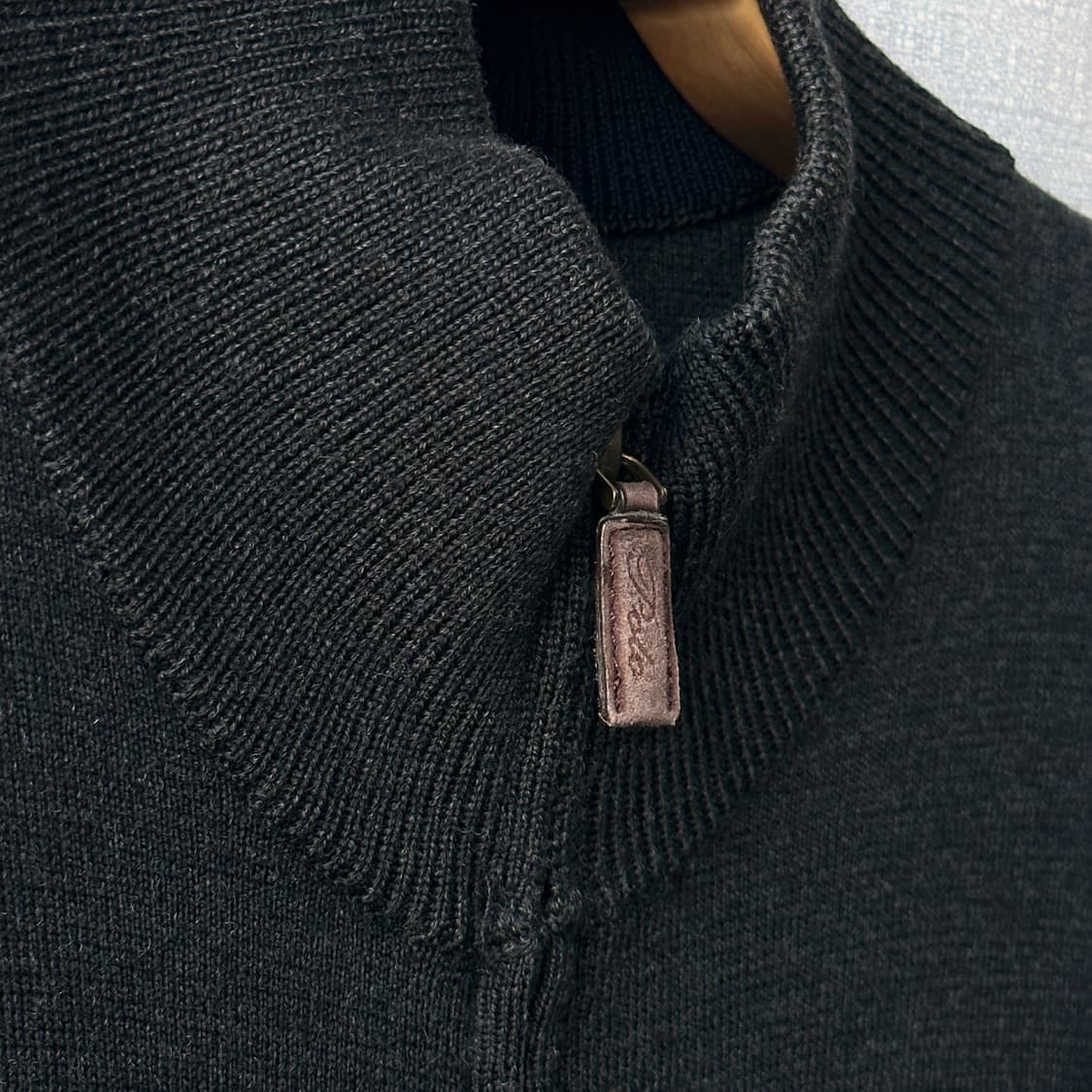폴로 랄프로렌 투웨이 집업 메리노 울 니트 가디건 차콜 그레이 M 상품이미지4