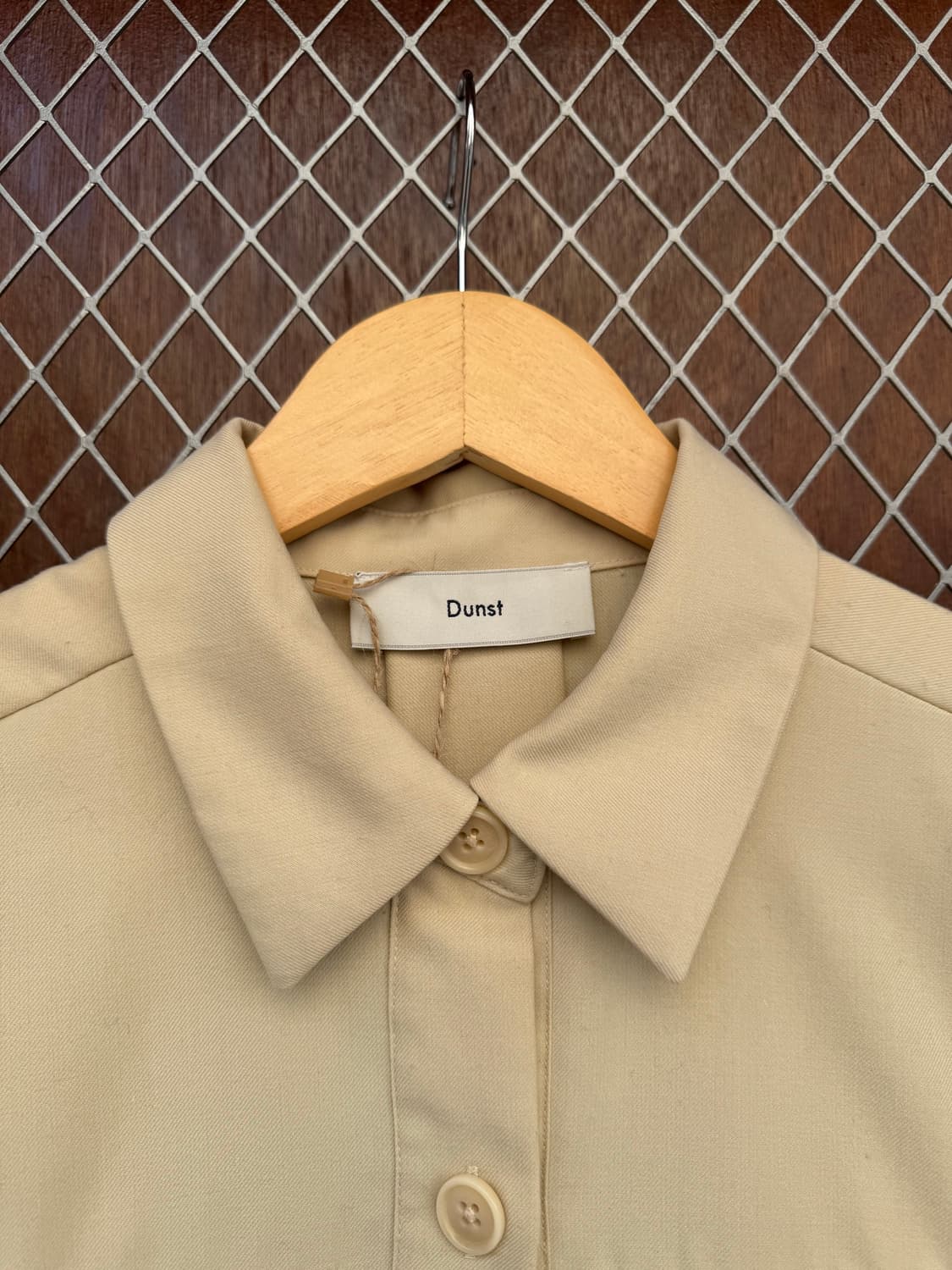 던스트 베이지 포켓 카브라 클래식 크롭 셔츠 블라우스 S 상품이미지7