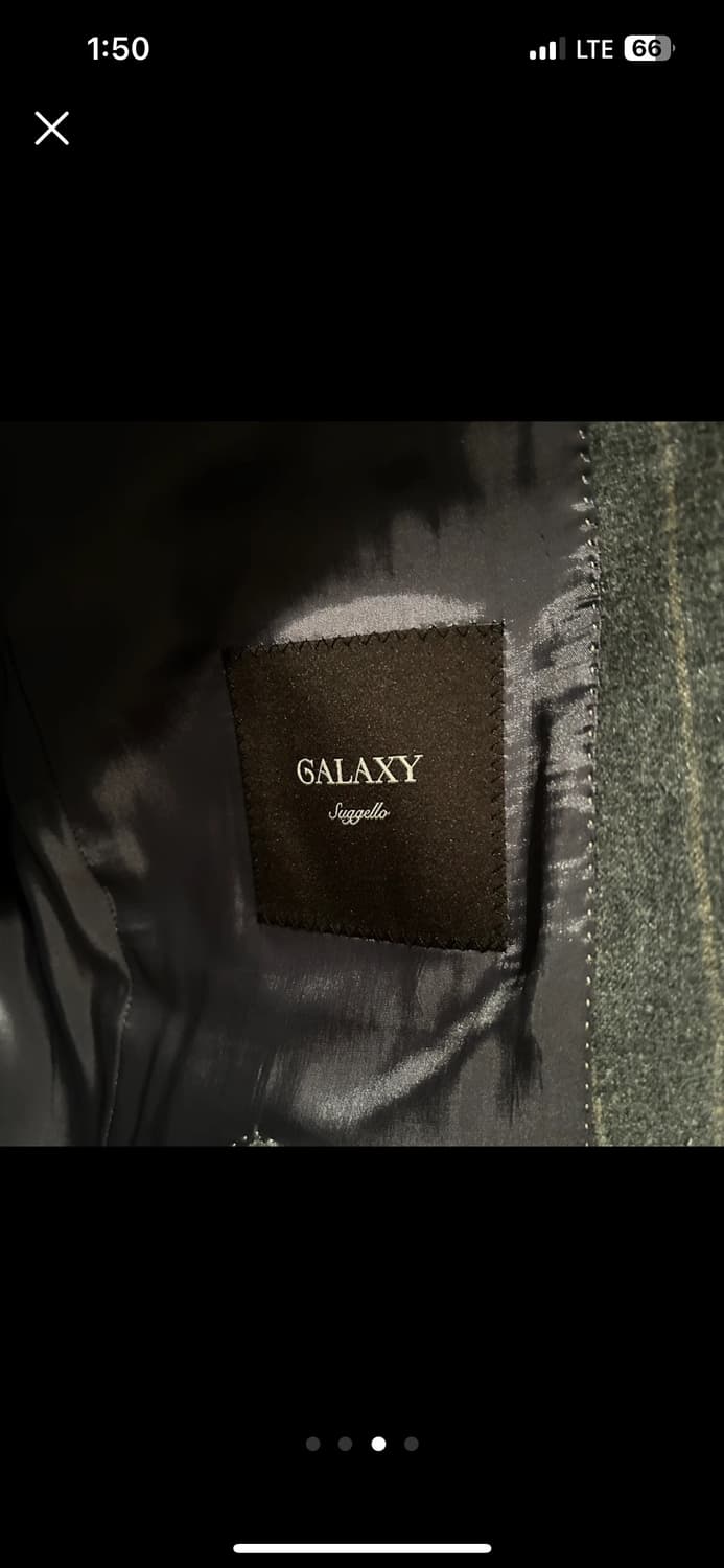 갤럭시 수젤로 라인_그레이 울 스트라이프 자켓_54A 상품이미지3