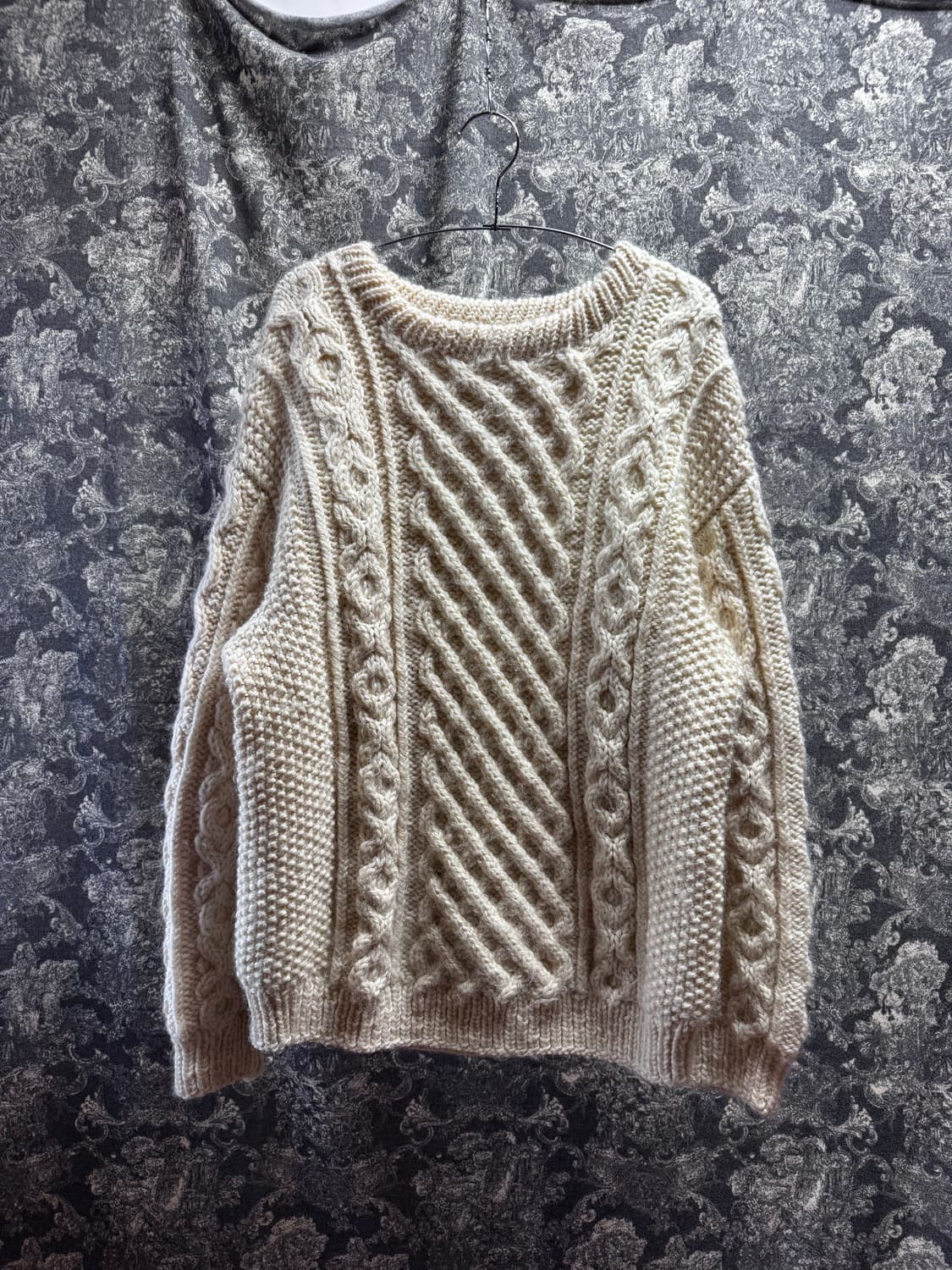 france vintage 프랑스 빈티지 핸드메이드 헤비 꽈배기 니트  상품이미지1