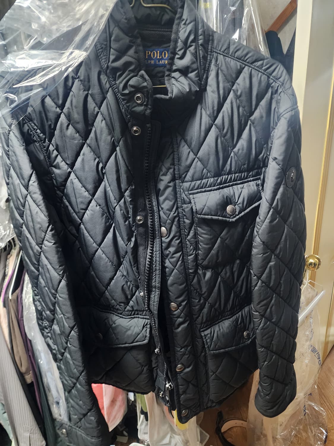 폴로 퀄팅 자켓 블랙 상품이미지2