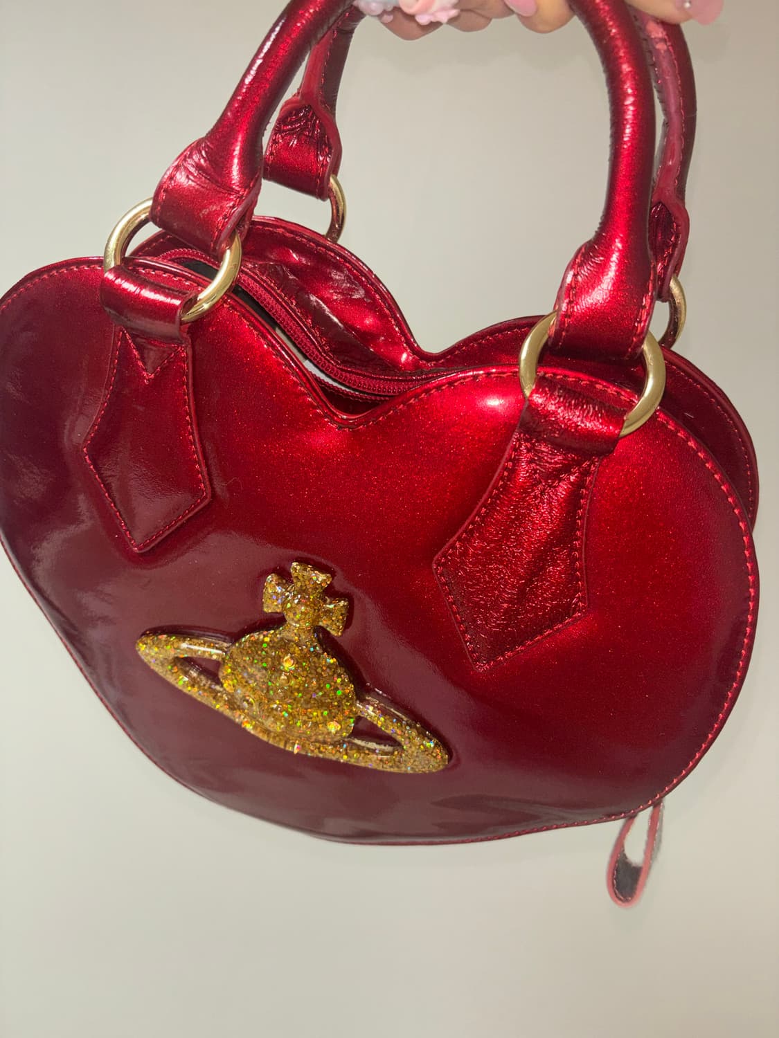 비비안웨스트우드 하트 레드 챈서리백 orb 빈티지 상품이미지2