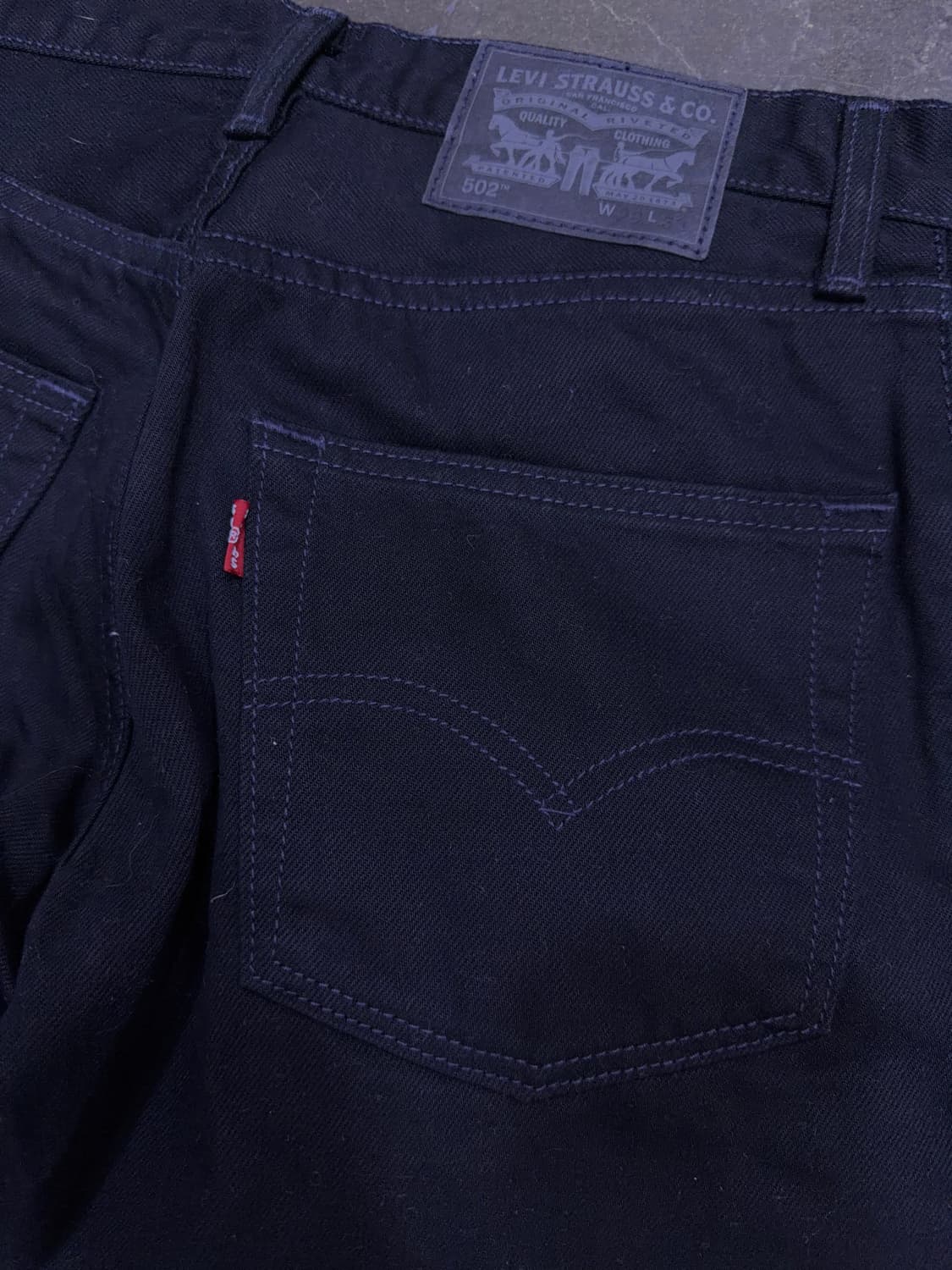 리바이스 502 테이퍼드핏 블랙진 데님팬츠 29 상품이미지7