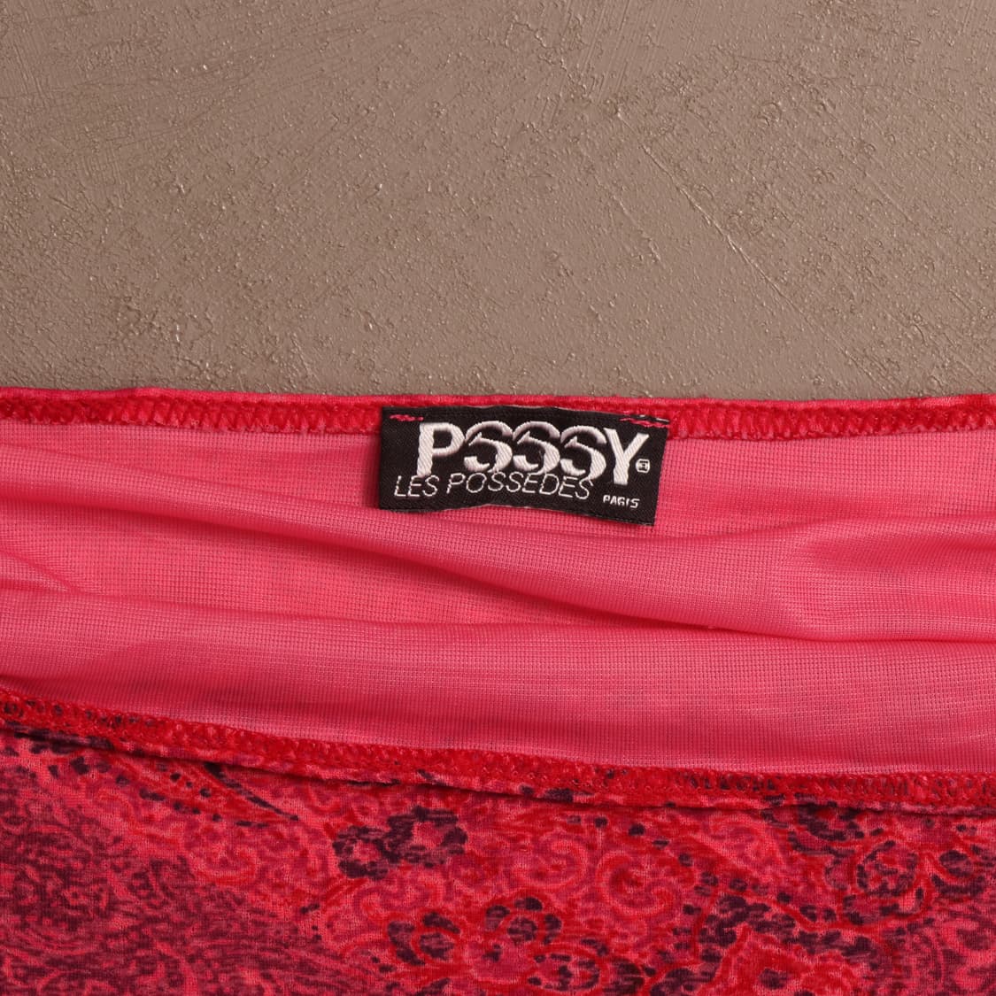 PSSSY 프린팅 비즈 레이어드 미디스커트 펑크히피 A486 상품이미지3