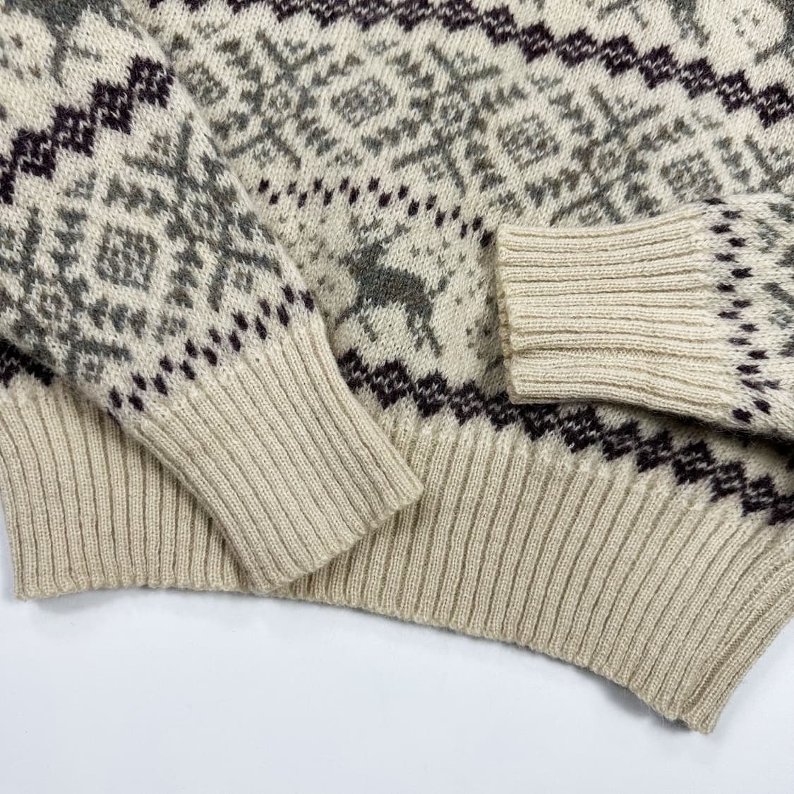 VTG 빈티지 재팬 노르딕 아이보리 니트 (M 여성추천) 상품이미지4